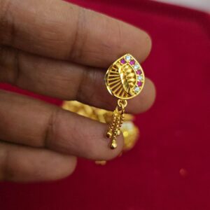  Premium foaming AD stones chain drops earing