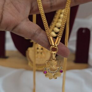 Premium foaming AD stones 32 inches  vinayagar dollar chain