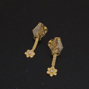 Premium foaming AD stones chain drops earing