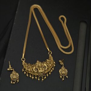 Premium mat 32 inch lakshmi dollar chain with jhumka