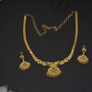 premium foaming AD stone necklace with stud 