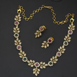 premium mat ad stone necklace 