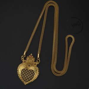 premium foaming ad stone lakshmi heart 32 inch dollar chain 