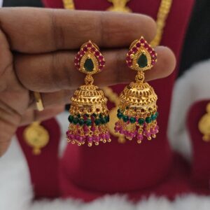 Premium  foaming ad stone jhumka 