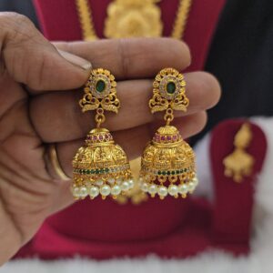 premium foaming ad stone lakshmi jhumka 