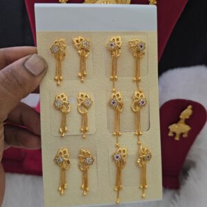 premium foaming ad stone chain drops earing 