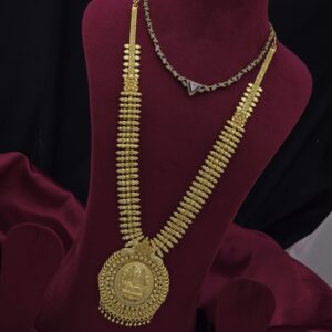 Premium foaming lakshmi haram with matt necklace combo