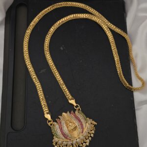  premium foaming AD stone 32inch  lakshmi dollar chain 