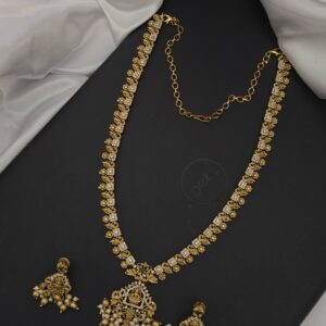 premium mat antique lakshmi haram with earing