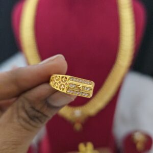 premium foaming  ad stone mens ring