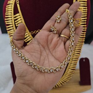  Premium matt necklace with earing