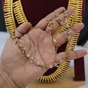 Premium matt necklace with earing 