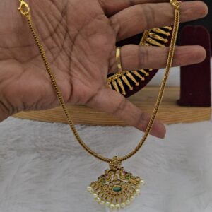 Premium Matt peacock necklace with earing