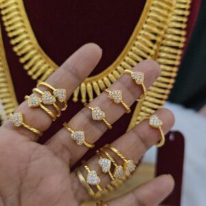 Premium foaming ad stone heart ring 