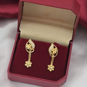 premium foaming ad stone chaindrops earings