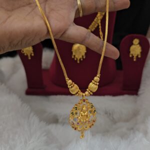premium foaming ad stone lakshmi necklace 