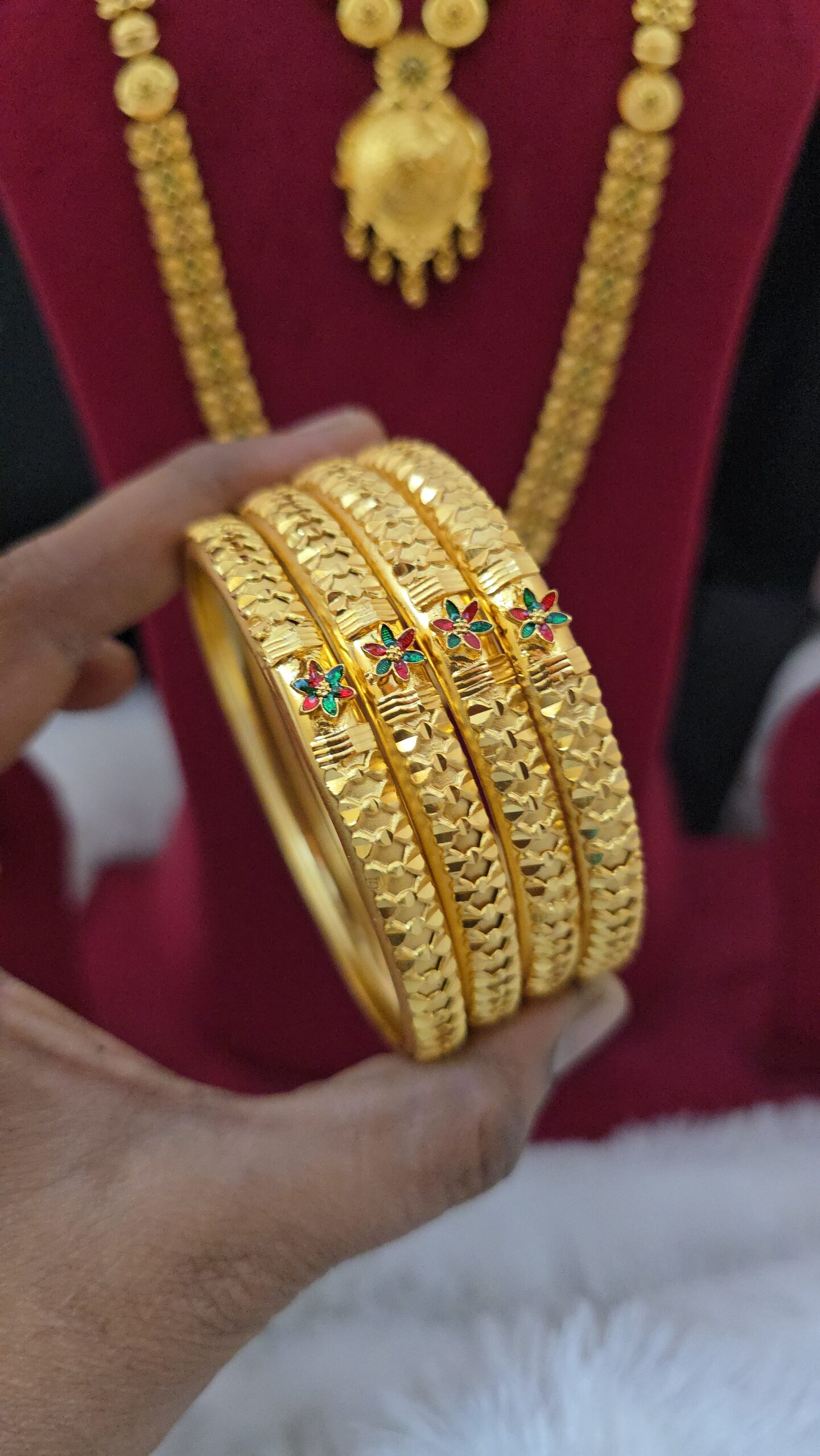 Premium foaming Enamel bangle 1 pair