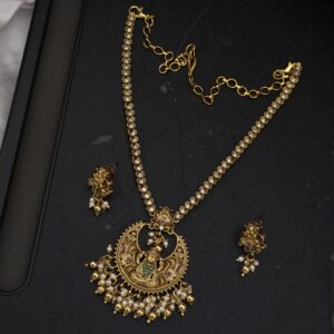 premium matt lakshmi necklace with earings