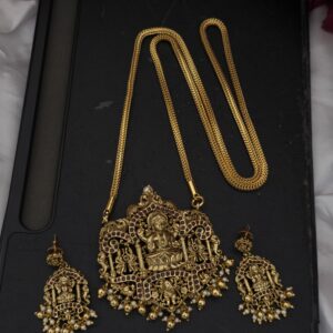 premium matt lakshmi dollar chain with earings