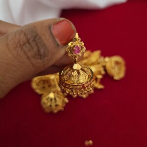Premium foaming ad stone jhumka 