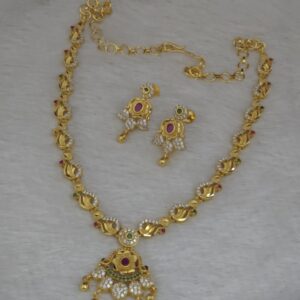 premium foaming ad stone necklace with earings 