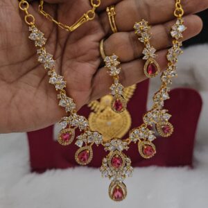 premium matt ad Sliny necklace with earing