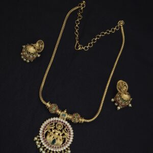 premium matt lakshmi necklace with earings 
