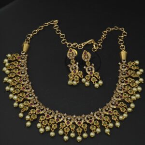 premium matt necklace with earings