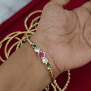 premium foaming multi colour stone bangle