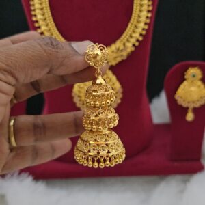 Premium foaming 3 line step jhumka 