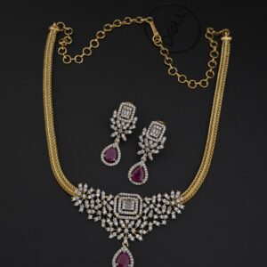 Premium matt GJ Necklace with earings 