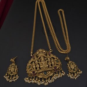 Premium matt 42 inch lakshmi dollar chain with jhumka 