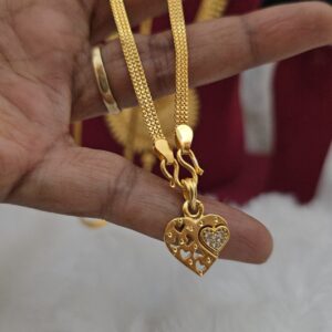 Premium foaming one day offer 18 inch ad stone heart dollar chain