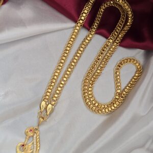 Premium foaming 32 Inch ad stone peacock vel dollar chain 