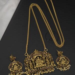 premium matt 42 inch nagas dollar chain with earings