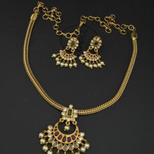  premium matt necklace with earings 