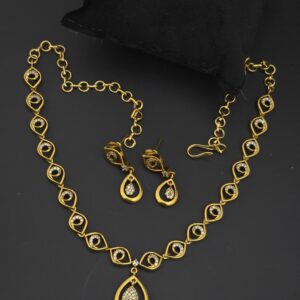 premium matt necklace with earings