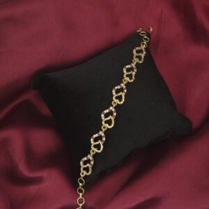 premium impon ad stone heart bracelet 