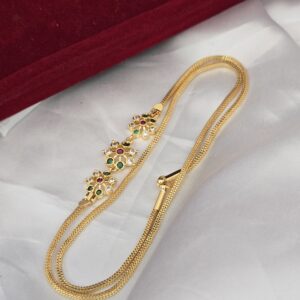 premium foaming ad stone flower mugappu chain  