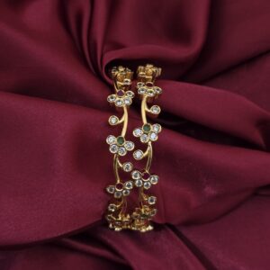  Premium foaming ad stone flower bangle 