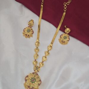  Premium foaming ad stone necklace with earings 