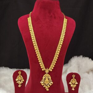 Premium matt lakshmi haram with earings