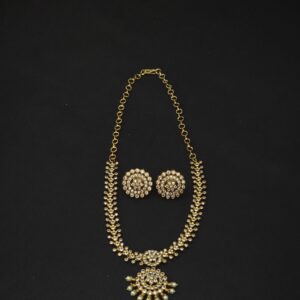 Premium matt ad stone necklace with stud 