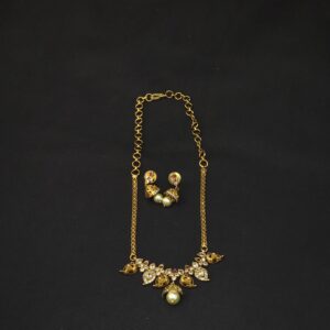 Premium matt necklace with earings