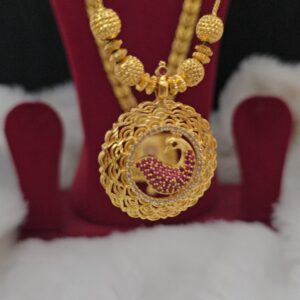 Premium foaming ad stone peacock necklace 