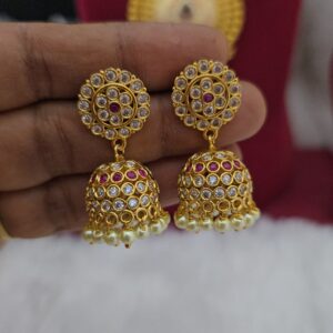 premium matt ad stone jhumka