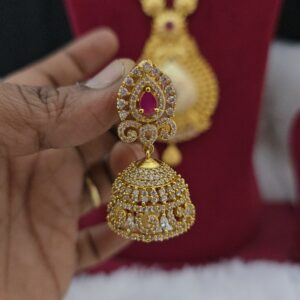 premium matt ad stone jhumka 