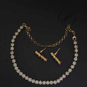  premium Matt diamond replica necklace with earings 