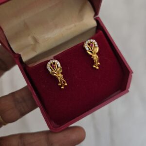 premium foaming ad stone drops earings 