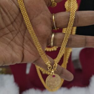  Premium foaming 24 inch lakshmi coin chain 